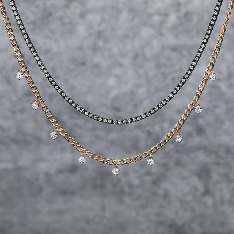 diamond and gold necklaces