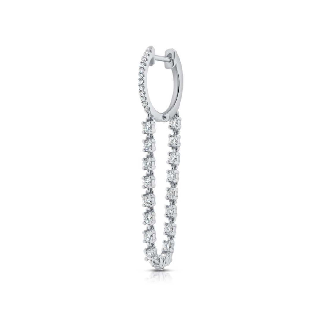 Diamond Tennis Drop Huggie