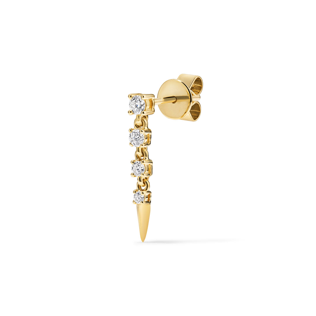 Four Drop Diamond Spike Earring