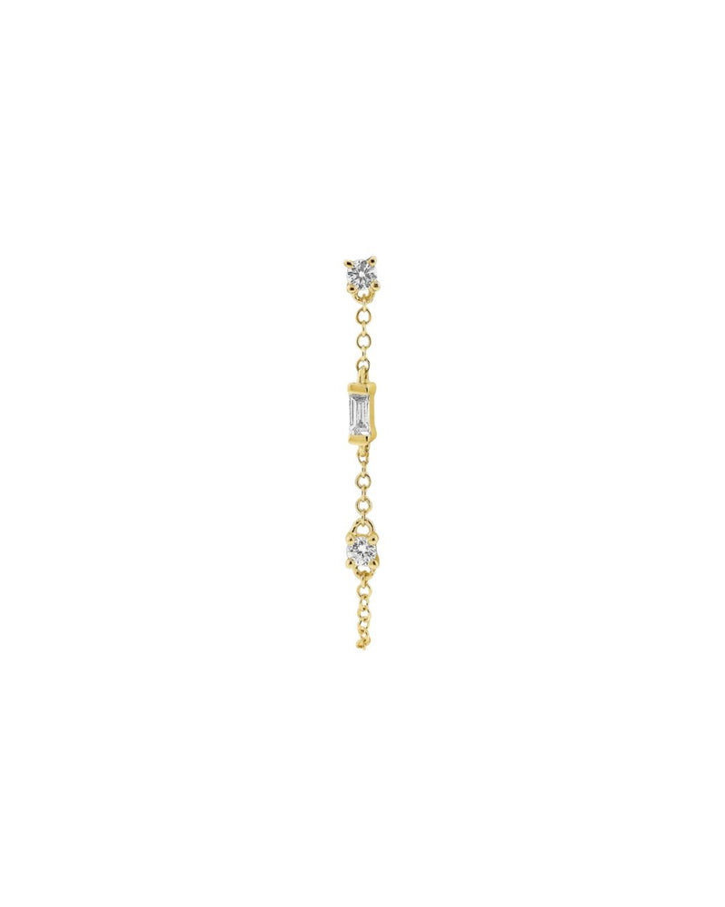 Multi-Shape Diamond Chain Earring