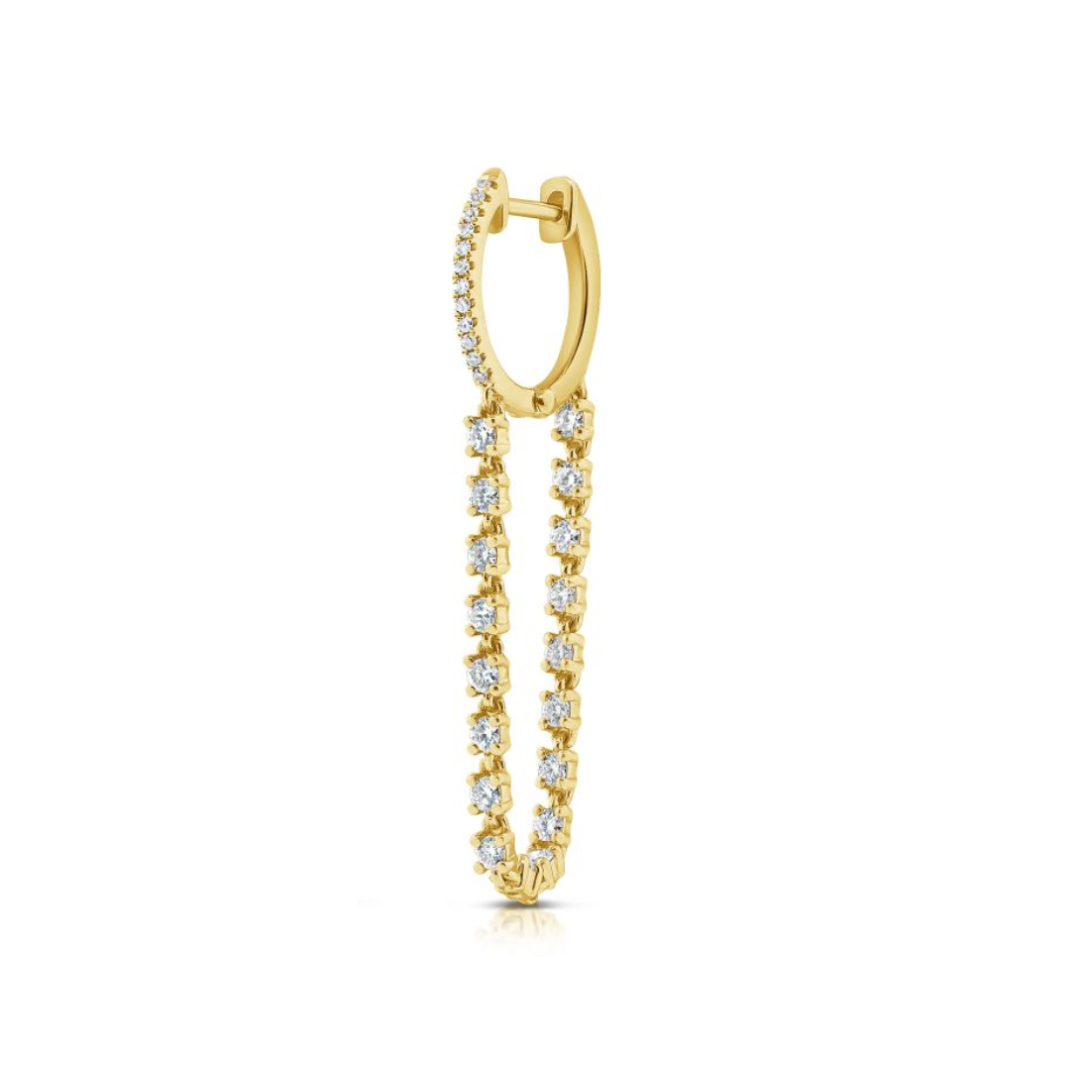 Diamond Tennis Drop Huggie
