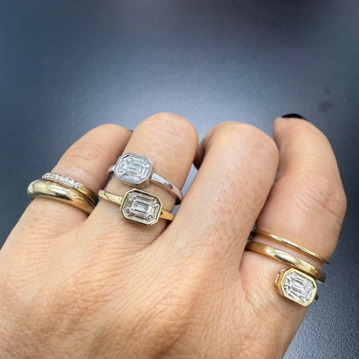 Mosaic Emerald Cut Ring