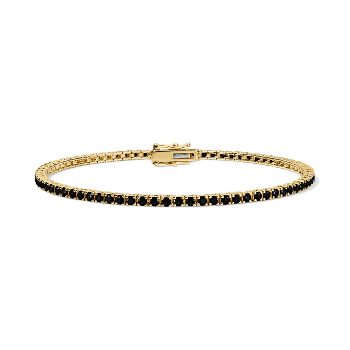 2mm Black Diamond Tennis Bracelet