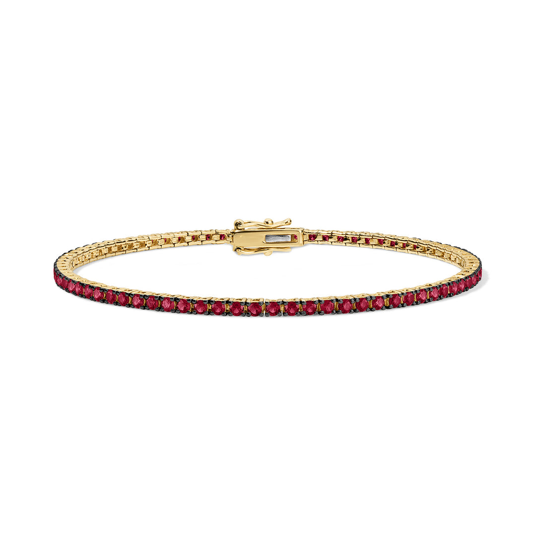 2mm Red Ruby Tennis Bracelet