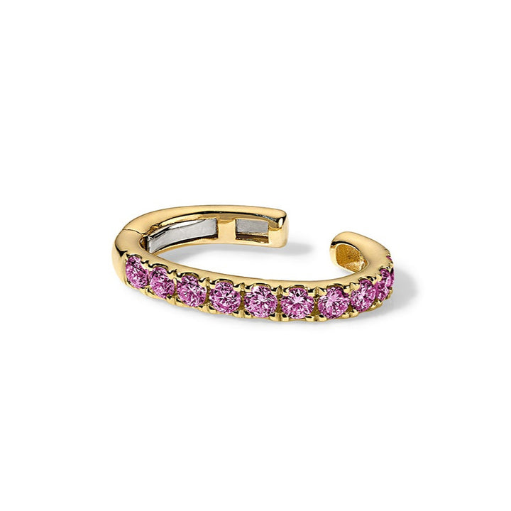 Hinged Pink Sapphire Ear Cuff