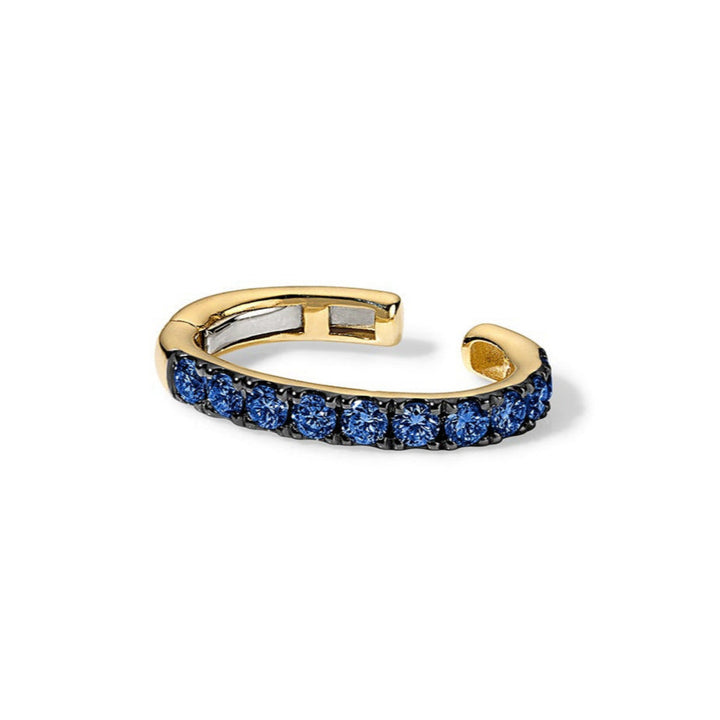 Hinged Blue Sapphire Ear Cuff