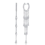 Chandelier Diamond Huggies Pair