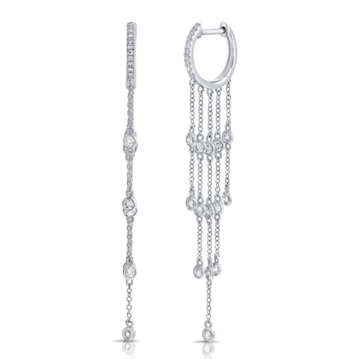 Chandelier Diamond Huggies Pair