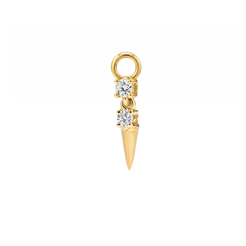 DOUBLE DIAMOND DROP SPIKE CHARM