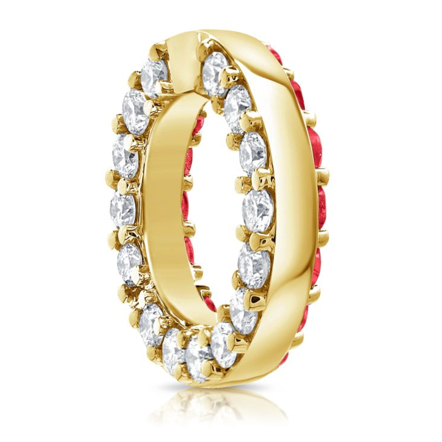 Double Side Ruby and Diamond Clasp