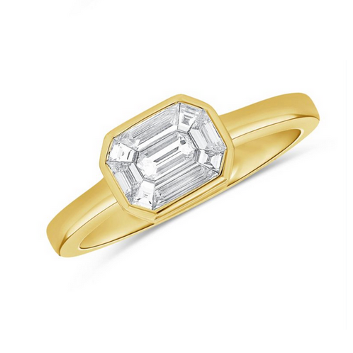 Mosaic Emerald Cut Ring