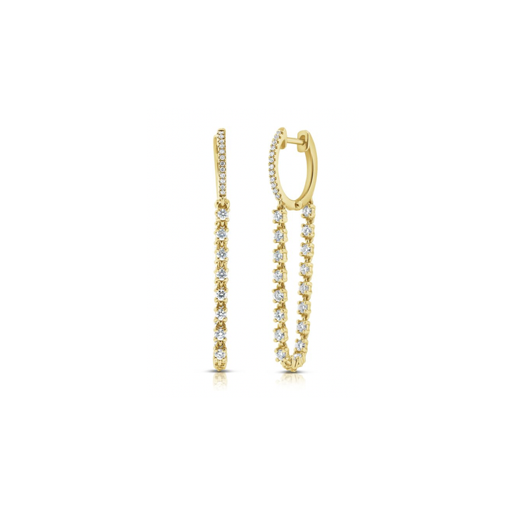 Diamond Tennis Drop Huggie