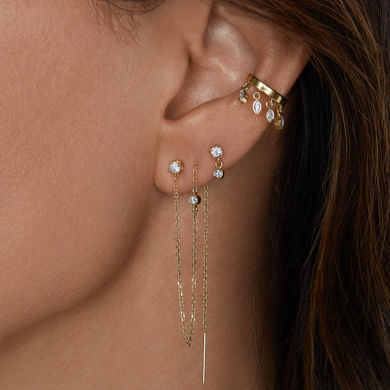 Multi-Drip Marquise Ear Cuff