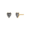 White Diamond Heart Stud