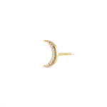 Diamond Crescent Moon Studs