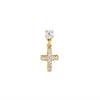 Diamond Cross Drop Stud