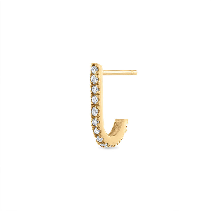 Diamond J-Hook Earring