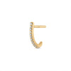 Diamond Mini J-hook Earring