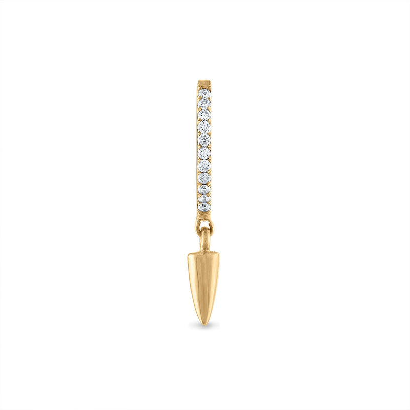 Micro Diamond Huggie w/ Dangling spike