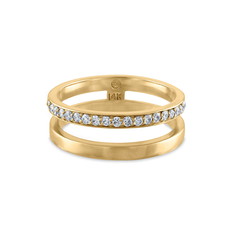 Double Row Diamond Band