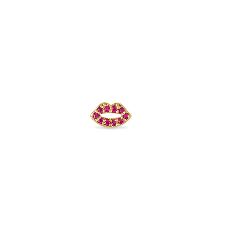 Pave Ruby Lip Stud