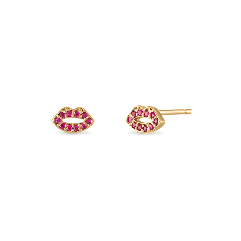 Pave Ruby Lip Stud