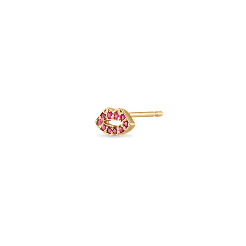 Pave Ruby Lip Stud