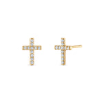 Diamond Cross Studs